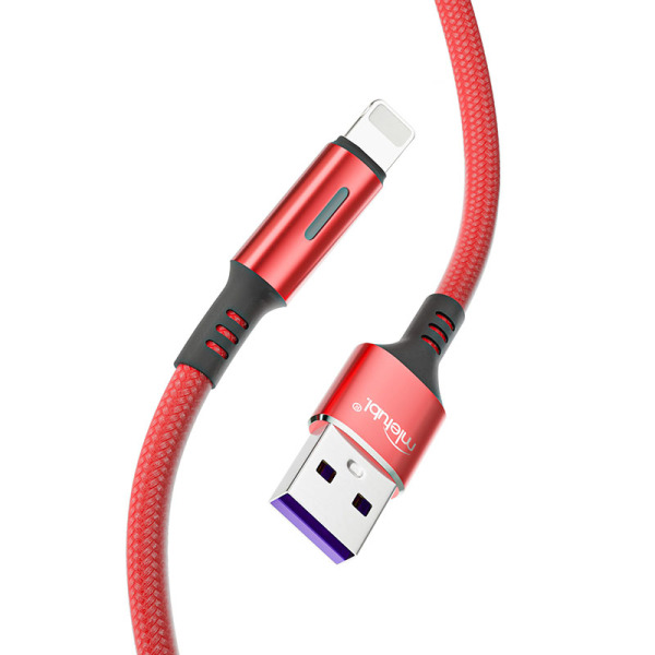 Cabo de dados de carregamento rápido de 3 A para Lightning com indicador