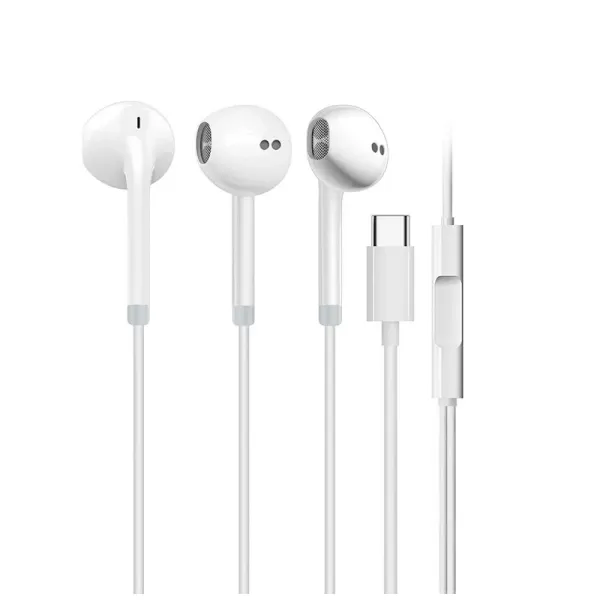 Fones de ouvido com fio plano USB-C