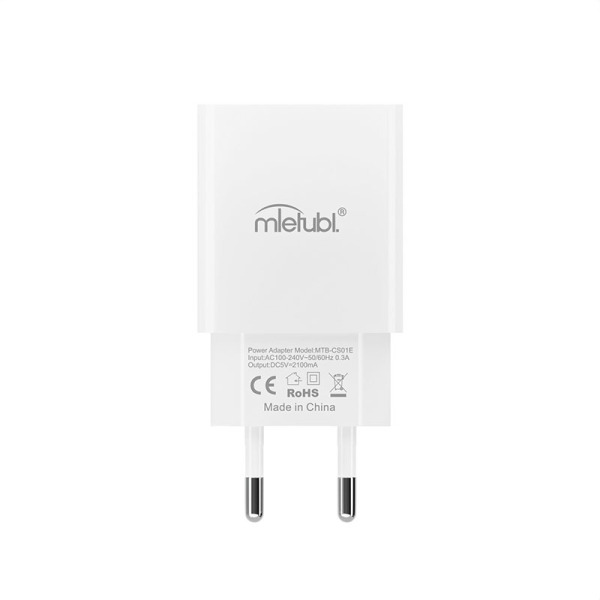 Carregador de parede USB duplo 2.1A