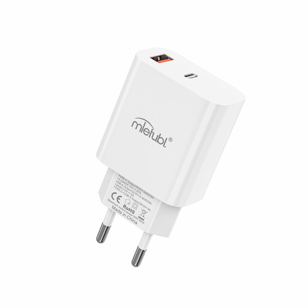 Carregador de parede USB+Tipo-C PD20W